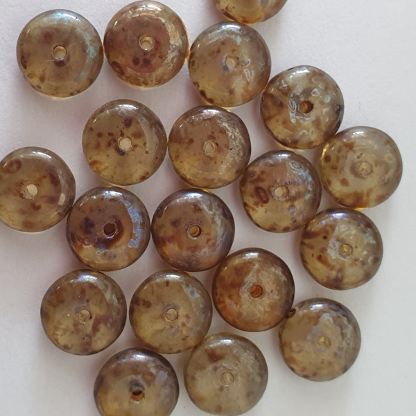 Linse 8x3mm Bdi Silver Travertin 60 St