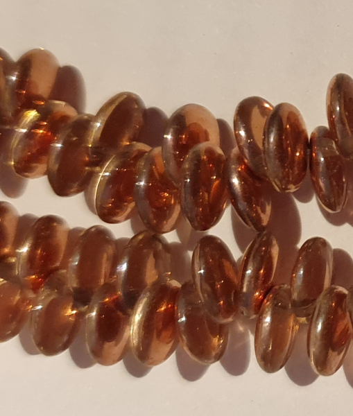 Lentil 6mm Crystal Capri Gold 50 St.