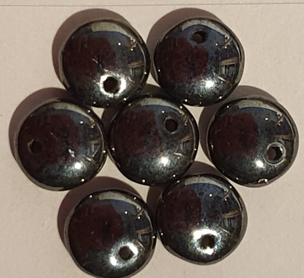 Lentil 6mm Jet Hematite 60 St