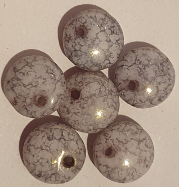 Lentil 6mm Snow White Lüster Blue 600 St