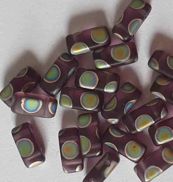 Brick 2-Loch 4x8 Ameth. Peacock Frost