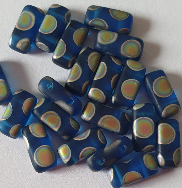 Brick 2-Loch 4x8 Capri Blue Fr Vitrai45St