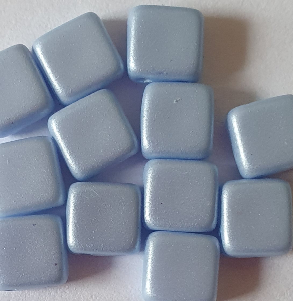 2-Loch Quadrat 6mm Alaba Light Blue 50St