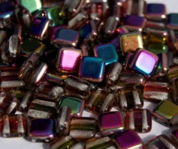 2-Loch Perle Quadrat 6mm BDI Vitex 300St.