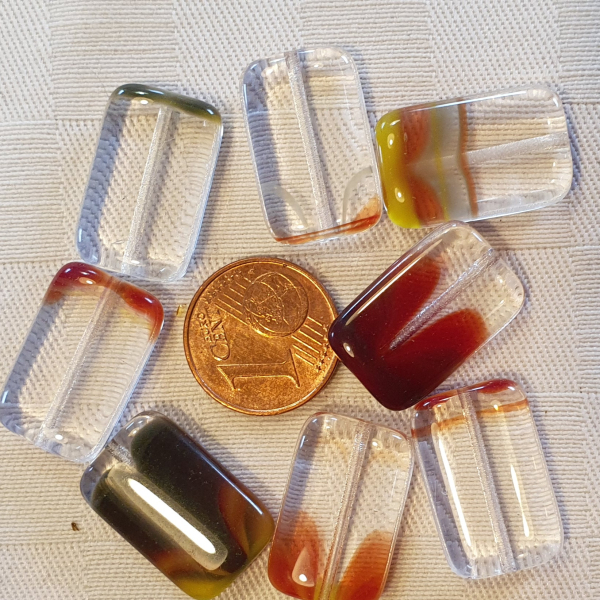 Glasperle crystal Marmor, 2St.