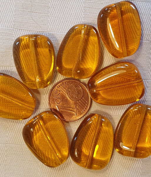 Glasperle Topaz 4 St.