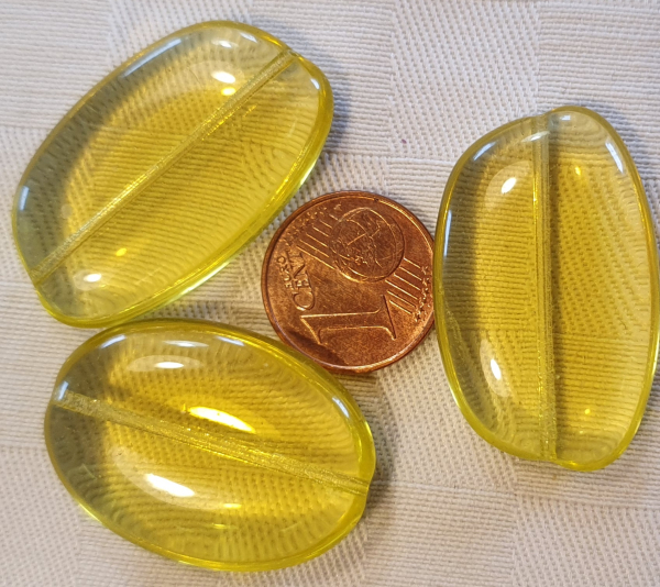 Glasperle Gelb 2 St.