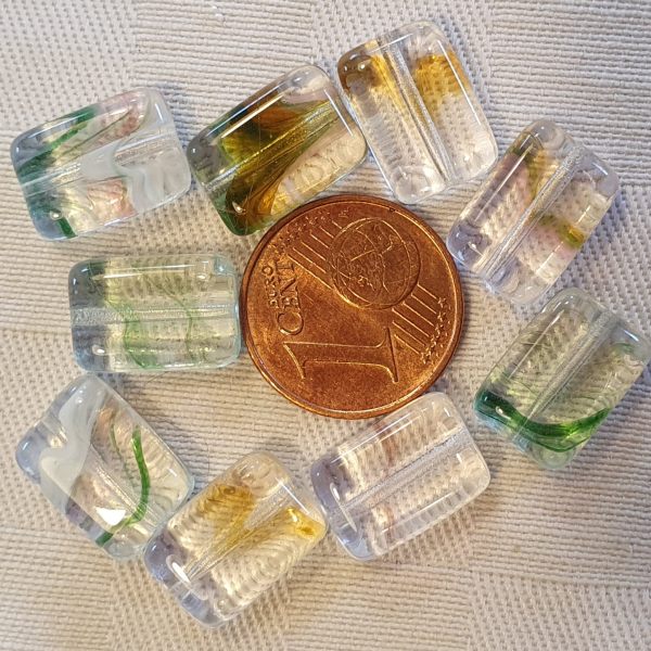 Glasperle crystal Marmor 10 St.