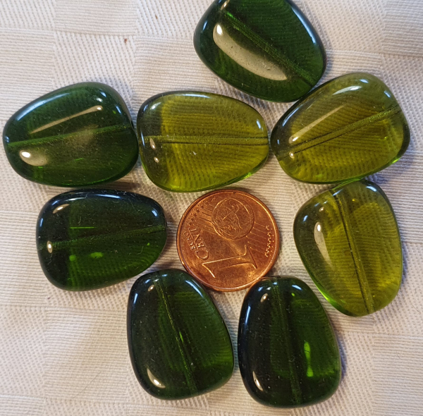 Glasperle Grün töne 4 St.