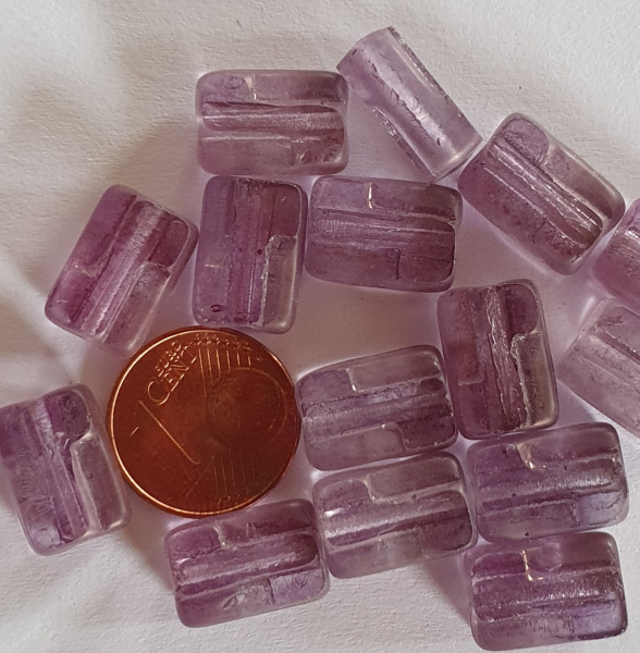 Glasperle Amethyst Lüster 7 St.