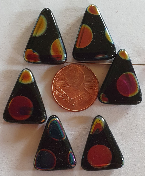 Glasperle, Dreieck, 2 St.