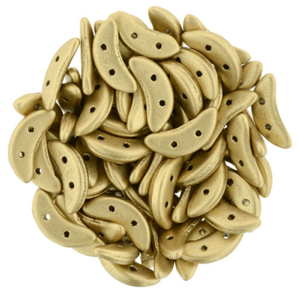 Crescent Bead 3x10mm Matt Metallic Flax 5g