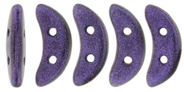 Crescent Bead 3x10mm Metallic Suede Purple 100g