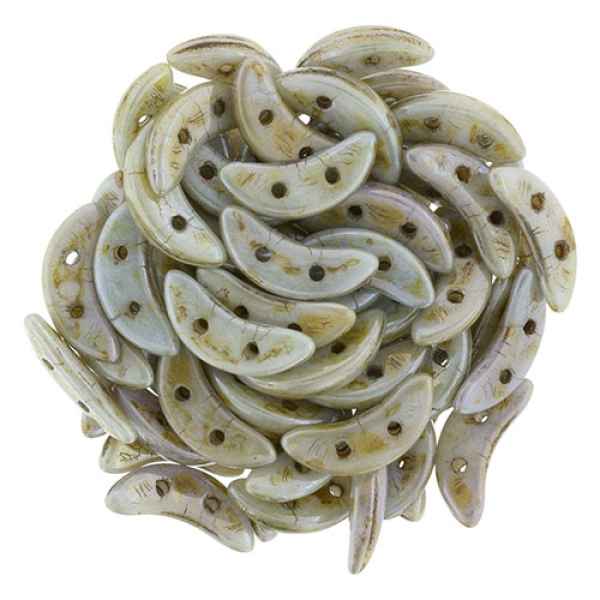 Crescent Bead 3x10mm Opak Luster Green 100g