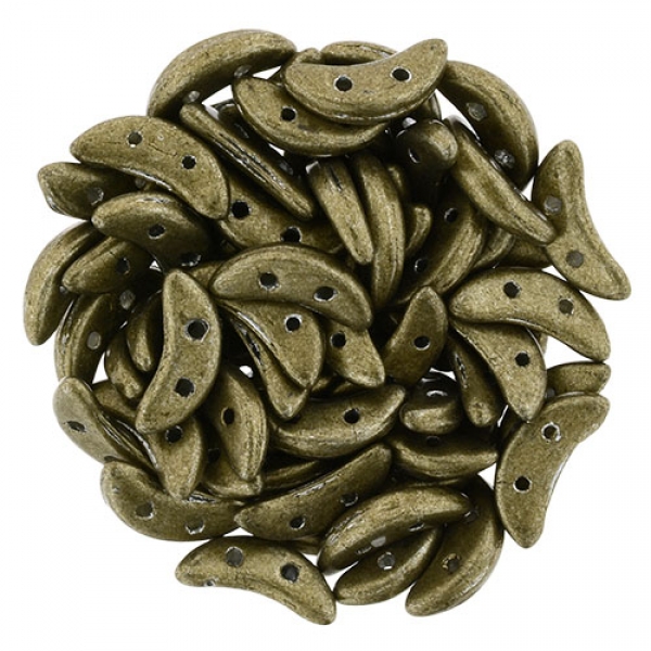 Crescent Bead 3x10mm Satu Met Ant Gold 5g