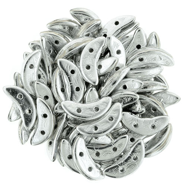 Crescent Bead 3x10mm Silver 100g