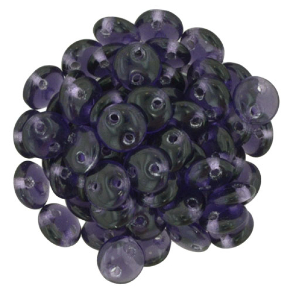 Lentil 2-Loch 6mm Tanzanite 50St