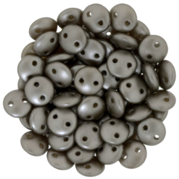 Lentil 2-Loch 6mm Pearl Coat Brown 50St
