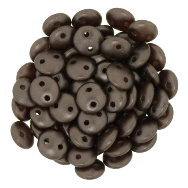 Lentil 2-Loch 6mm Pearl Coat Bistre 50St