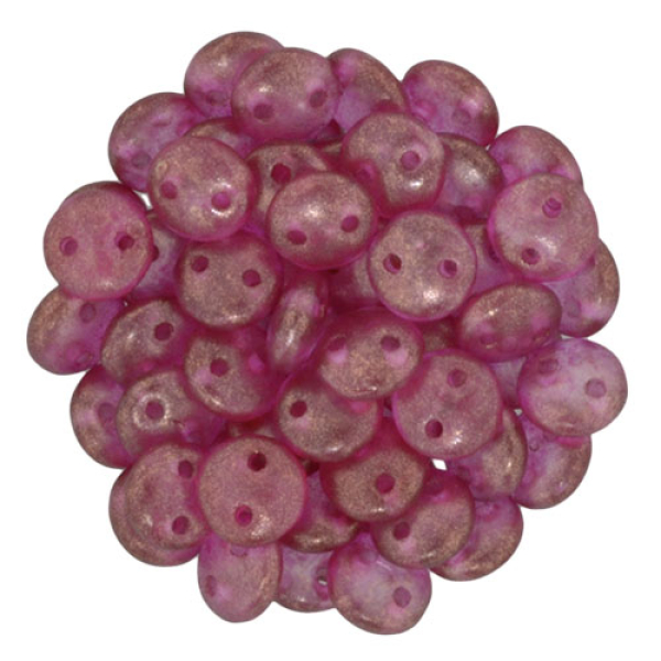 Lentil 2-Loch 6mm Halo Madder Rose 50 St