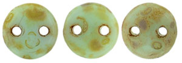 Lentil 2-Loch 6mm Opak Pale Jade 50St