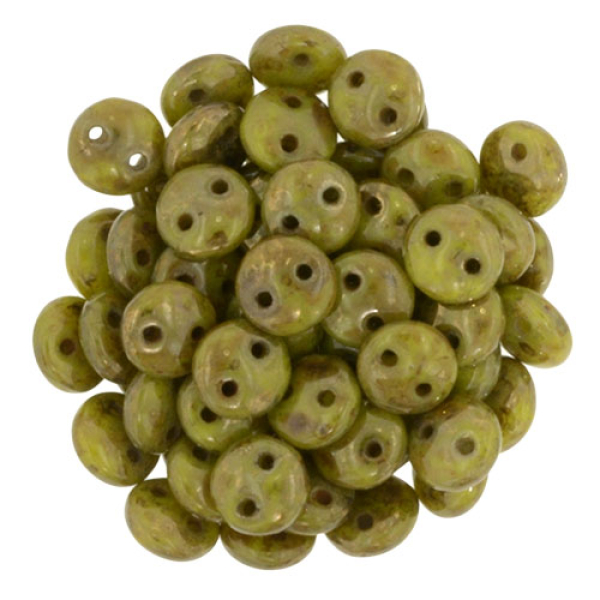 Lentil 2-Loch 6mm Chartreuse Bronze 50St