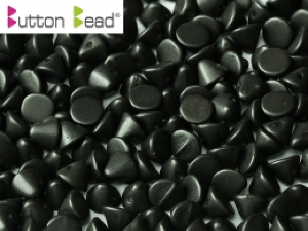 Button Bead 4mm Alabst Metallic Black 50 St