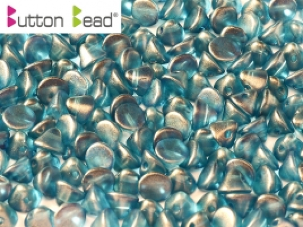 Button Bead 4mm Crystal GT Celsian Blue 300 St