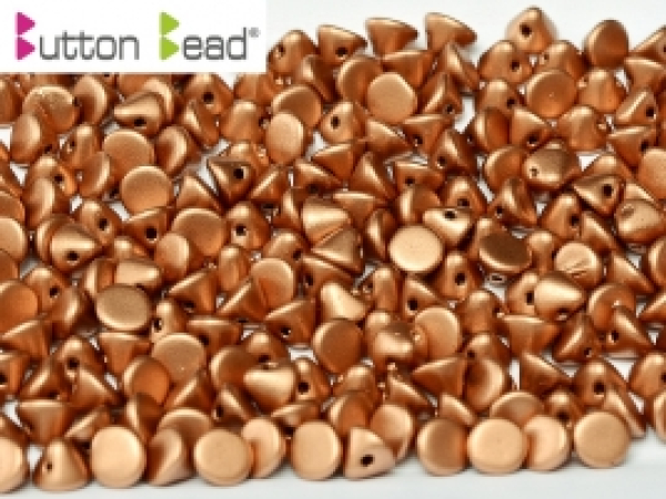 Button Bead 4mm Vintage Copper 50 St.