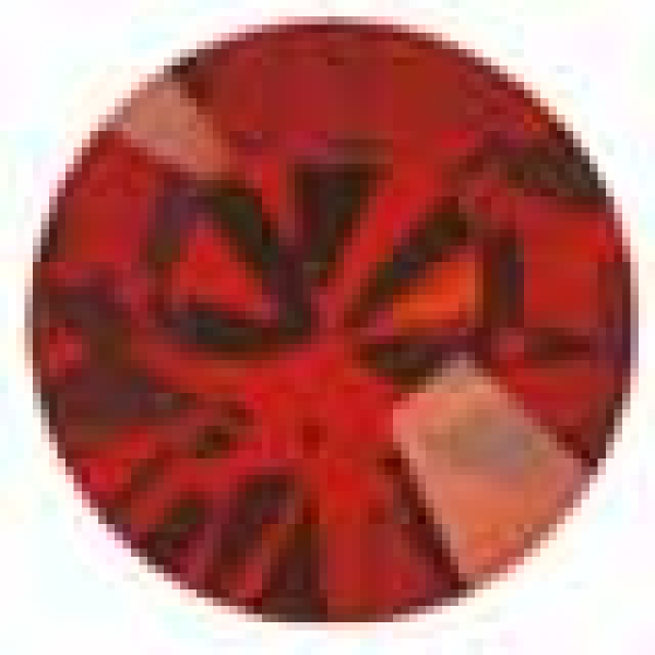 Swarovskistein MC rund 27mm Crystal Red Magma