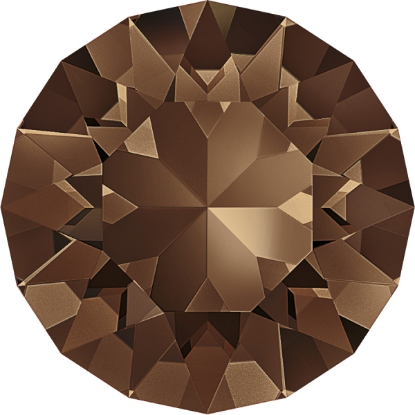 Swarovskistein MC rund 27mm Smoked Topaz gefasst