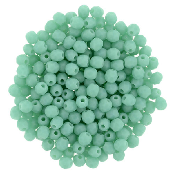 Glasschliffperle feuerpol. 2mm Green Turquoise 1200 St.