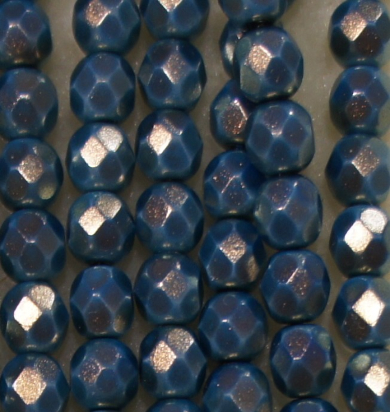 Glasschliffperle 3mm Blau Met Lüster 150St