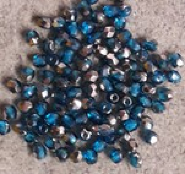 Glasschliffperle 3mm Capri Blue Chrom 1200