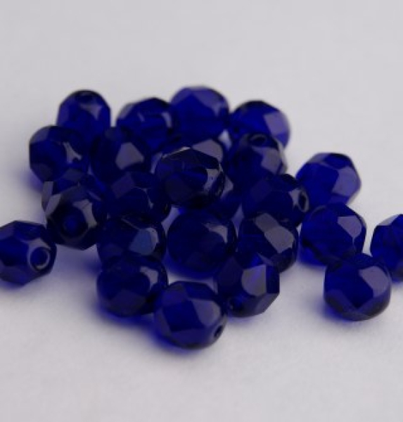 Glasschliffperle 3mm Cobalt 1200 St.