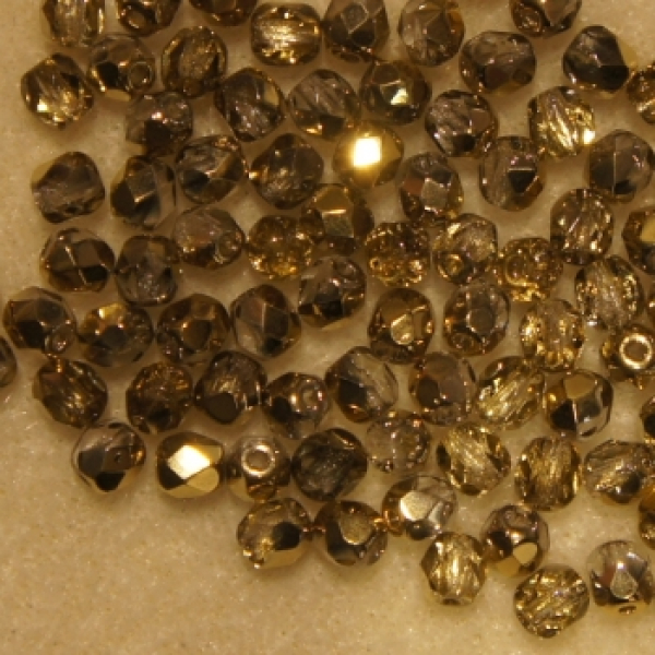 Glasschliffperle 3mm Crystal Brass1200 St.