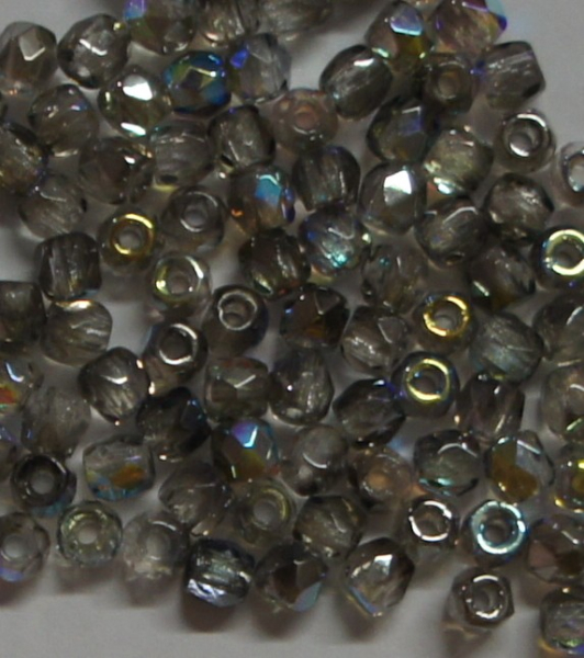 Glasschliffperle 3mm Crystal Rainbow Graphit 100
