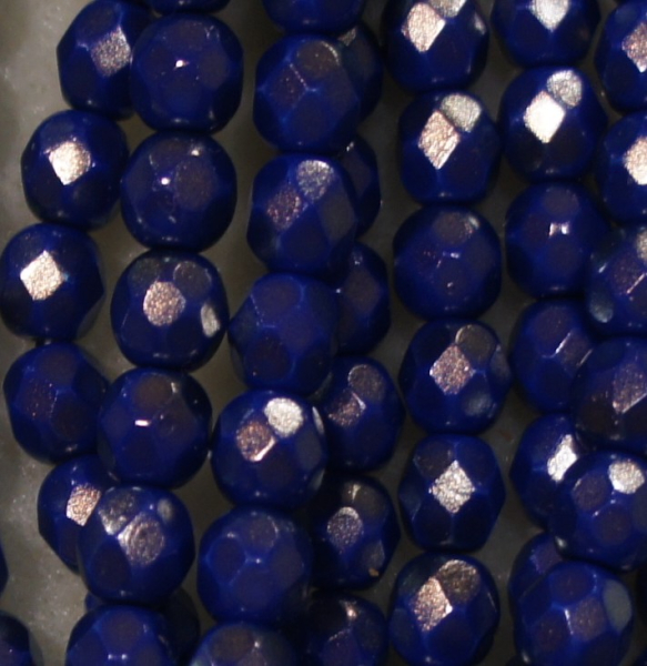 Glasschliffperle 3mm Dkblau Met Lüster 150St