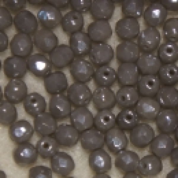Glasschliffperle 3mm Grey Hematite 100St