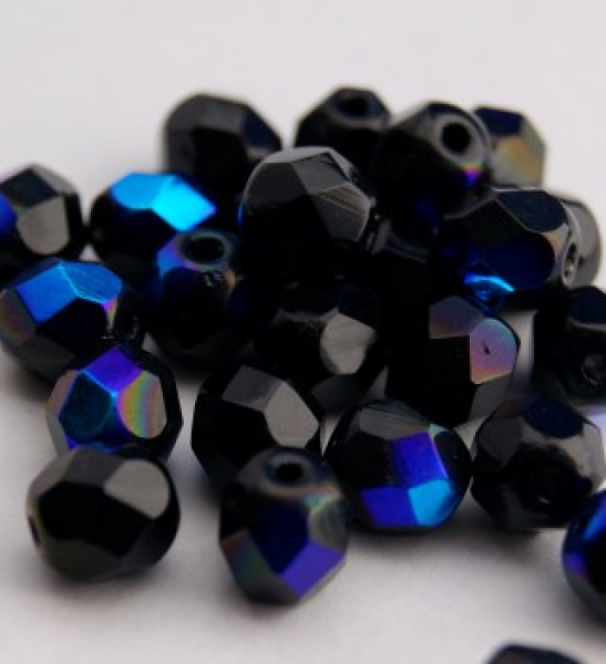 Glasschliffperle 3mm Jet AB 1200 St.