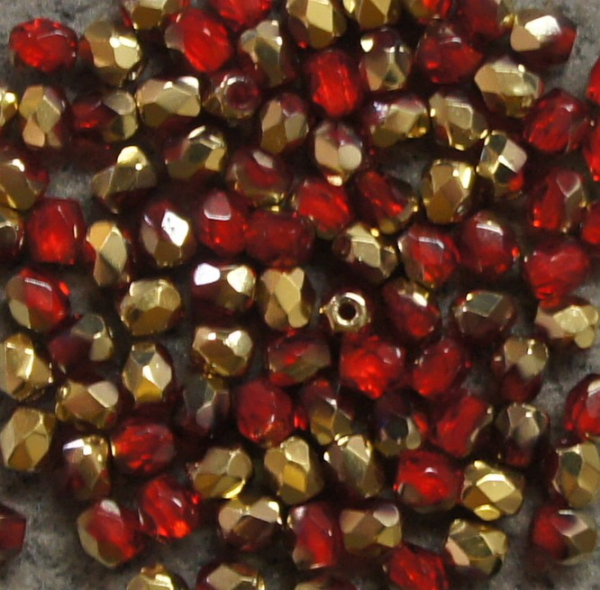 Glasschliffperle 3mm Siam Brass 100 St.