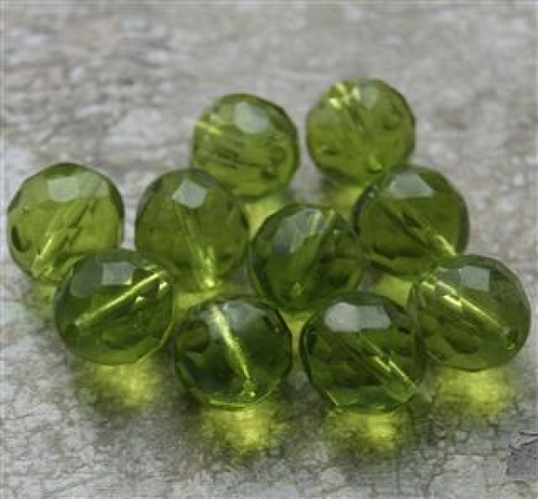 Glasschliffperle 3mm Olivine 100 St.