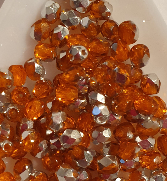 Glasschliffperle 4mm Hyacinth CAL 100 St.