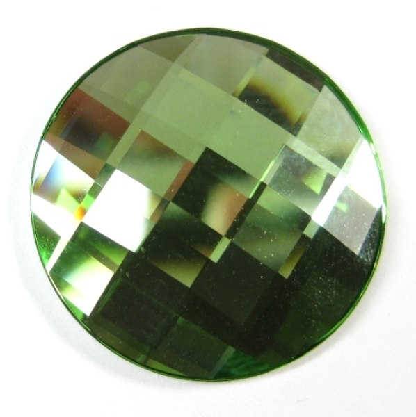 Swarovski Chessboard Circle 14mm Peridot