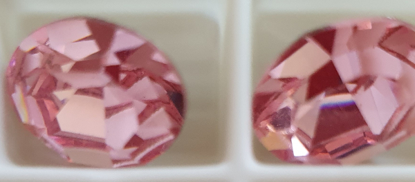 Strassstein oval 12x10 mm LtRos(Swar) 3St gef