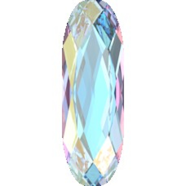 Swarovskistein Oval, lang 21x7mm Crystal AB