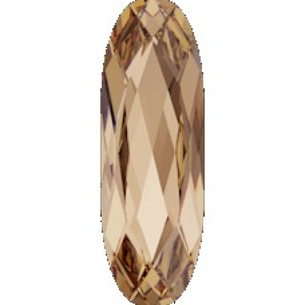 Swarovskistein Oval, lang 21x7mm Light Colorado Topaz gefasst
