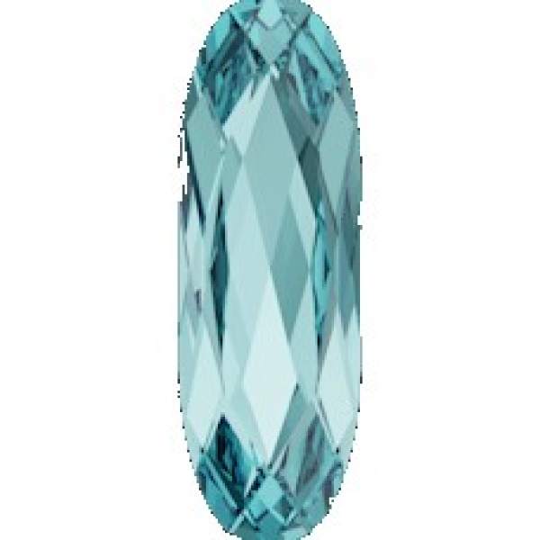 Swarovskistein Oval, lang 21x7mm Light Turquoise gefasst