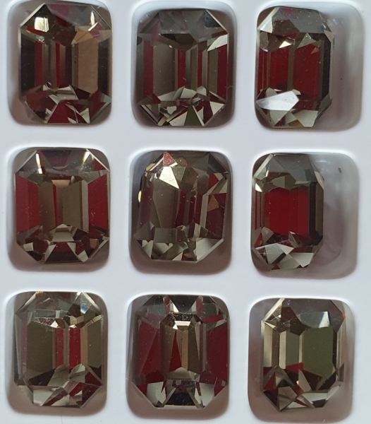 Preciosastein Octagon 12x10mm Black diam