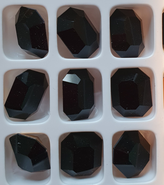 Preciosastein Octagon 12x10mm Jet